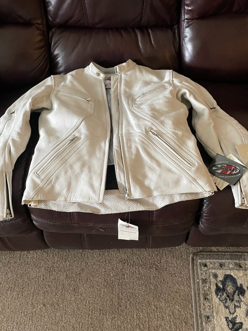Ladie's leather motor cycle jacket